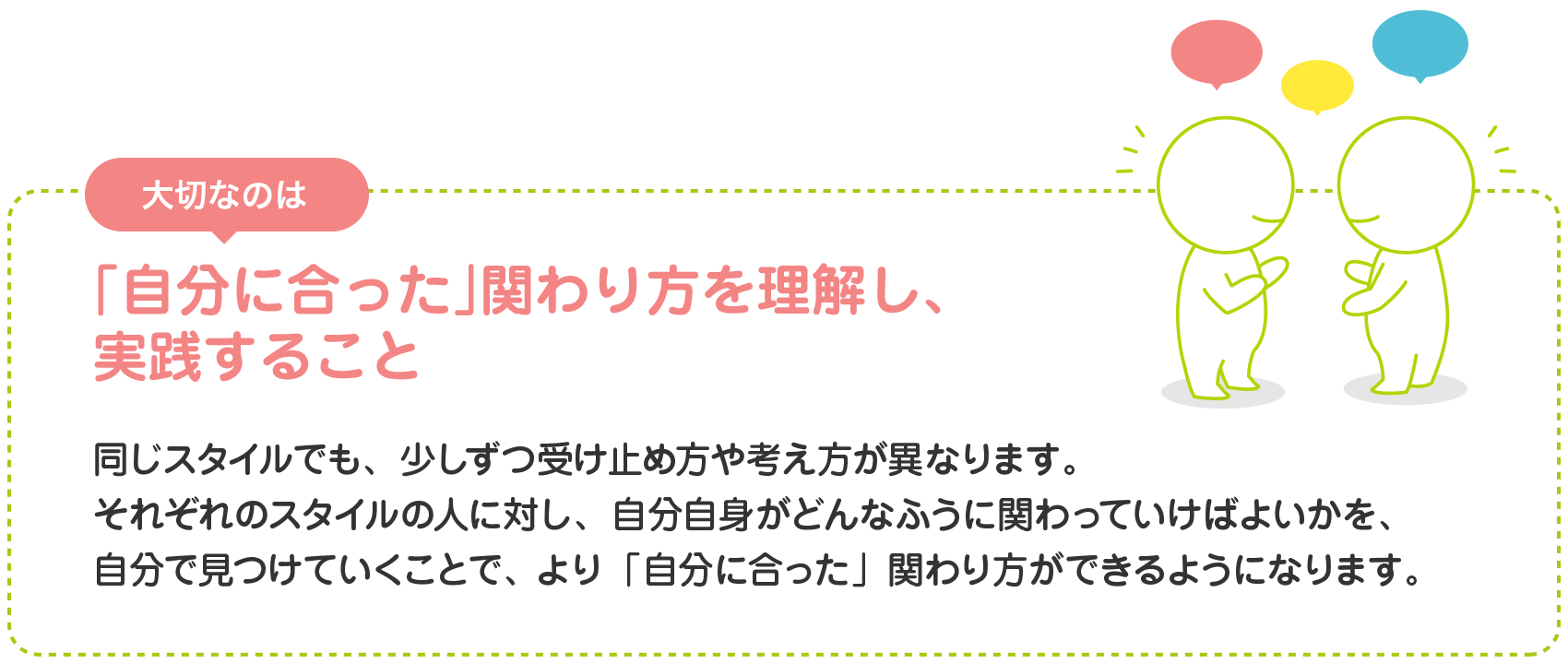 自分に合ったコミュニケーションができるようになる！